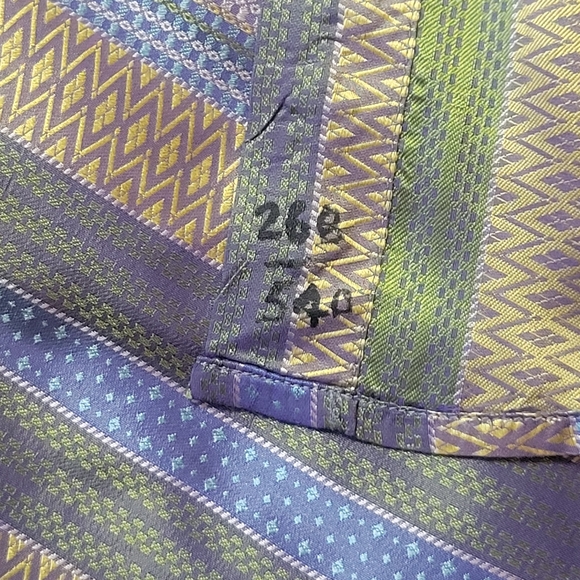 Robert Graham Limited Edition Mens Large Geometric Stripe Purple Silk 268/540 - Picture 8 of 12